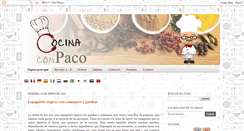 Desktop Screenshot of cocinaconpaco.com