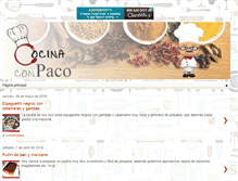 Tablet Screenshot of cocinaconpaco.com